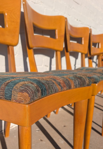 Mid Century Modern Heywood Wakefield Solid Birch Dogbone Chairs