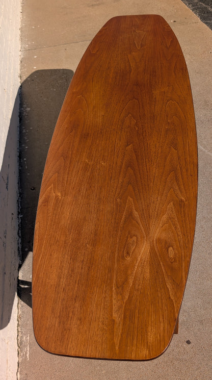 Mid Century Modern Drexel Surfboard Coffee Table