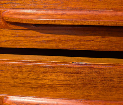 Mid Century English Modern X Base Credenza by Beithcraft