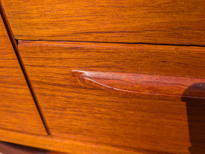 Mid Century English Modern X Base Credenza by Beithcraft