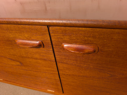 Mid Century English Modern X Base Credenza by Beithcraft