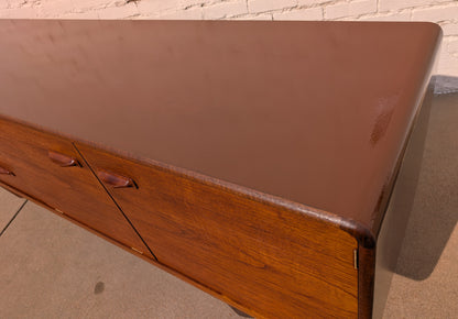 Mid Century English Modern X Base Credenza by Beithcraft