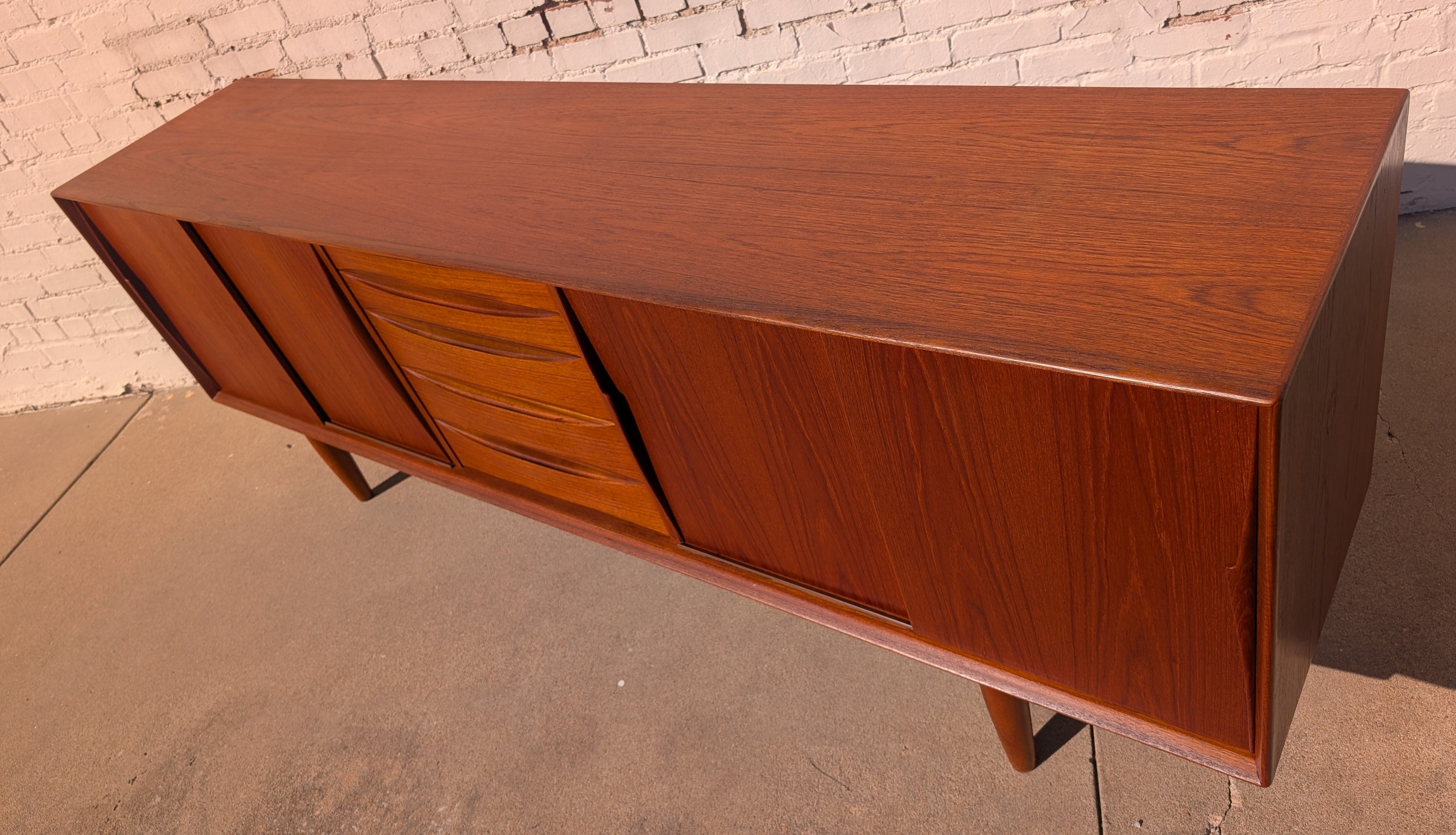 Mid Century Danish Modern Dyrland Teak Credenza by Arne Vodder