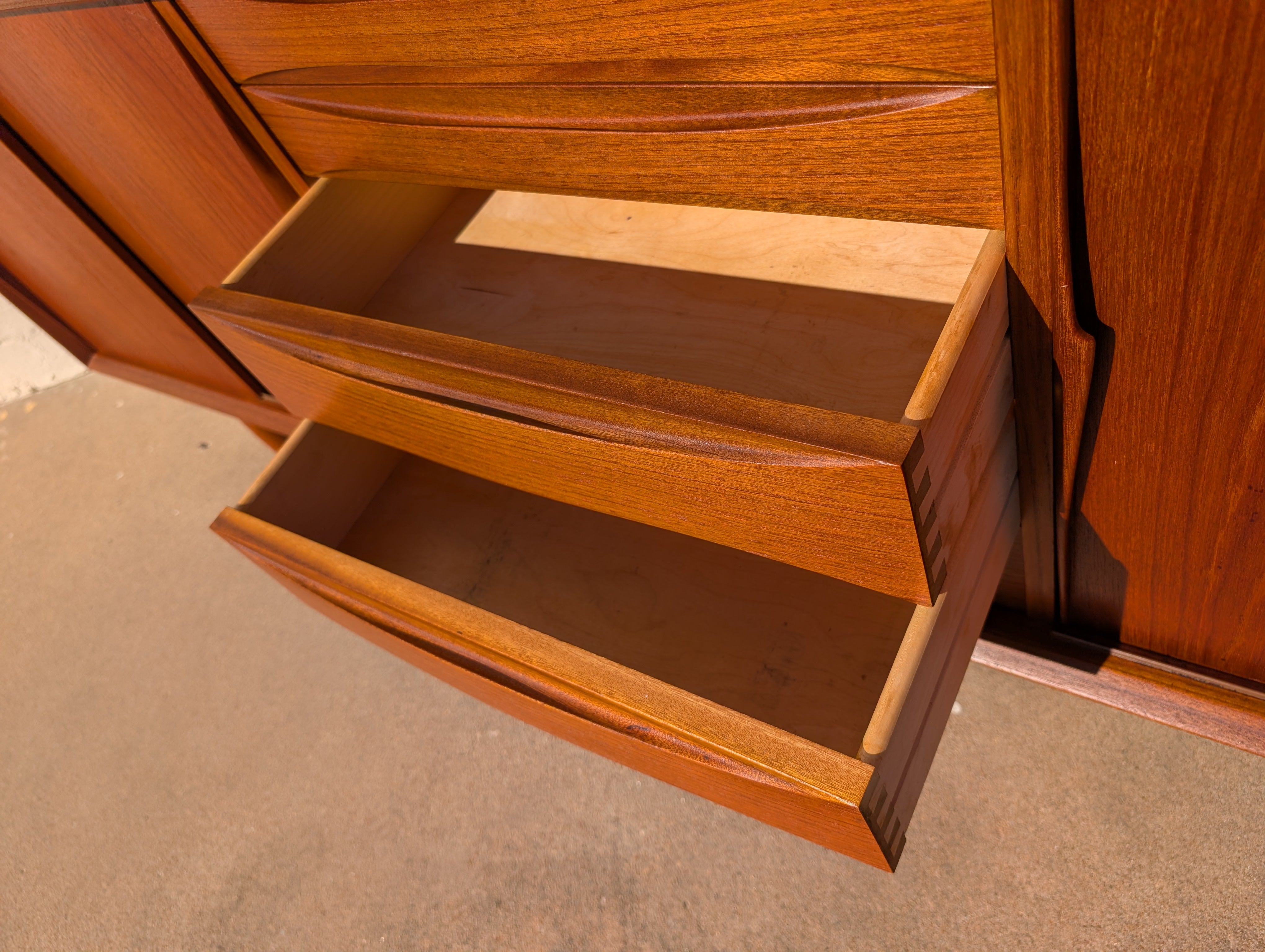 Mid Century Danish Modern Dyrland Teak Credenza by Arne Vodder