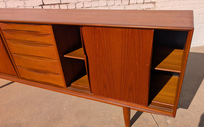 Mid Century Danish Modern Dyrland Teak Credenza by Arne Vodder