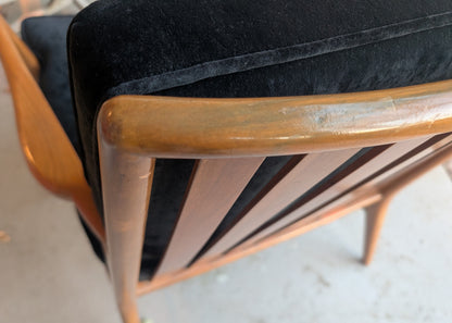 Mid Century Modern Solid Wood Lounge Chair