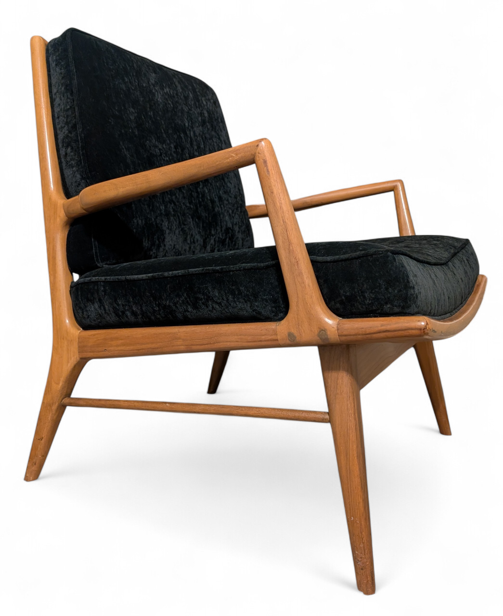 Mid Century Modern Solid Wood Lounge Chair