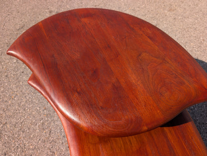 Mid Century Modern Amorphic Sculptural Walnut Coffee Table in Manner of Bissman