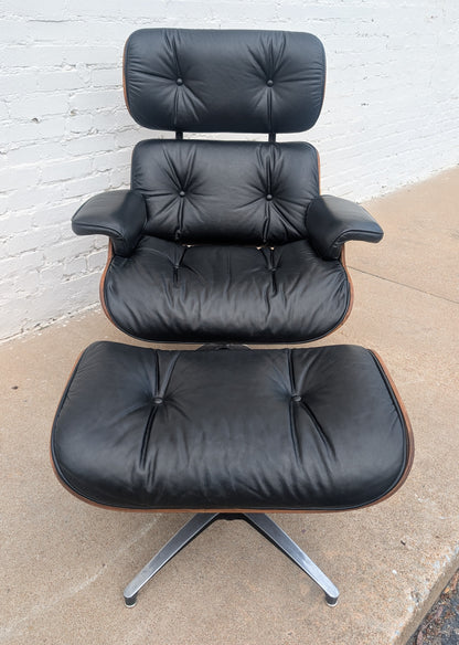 Mid Century Modern Eames Style Lounger and Ottoman by Selig