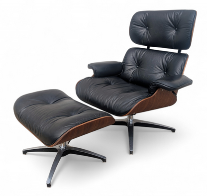 Mid Century Modern Eames Style Lounger and Ottoman by Selig