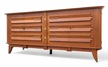 French Modern 1940s Oak Sideboard