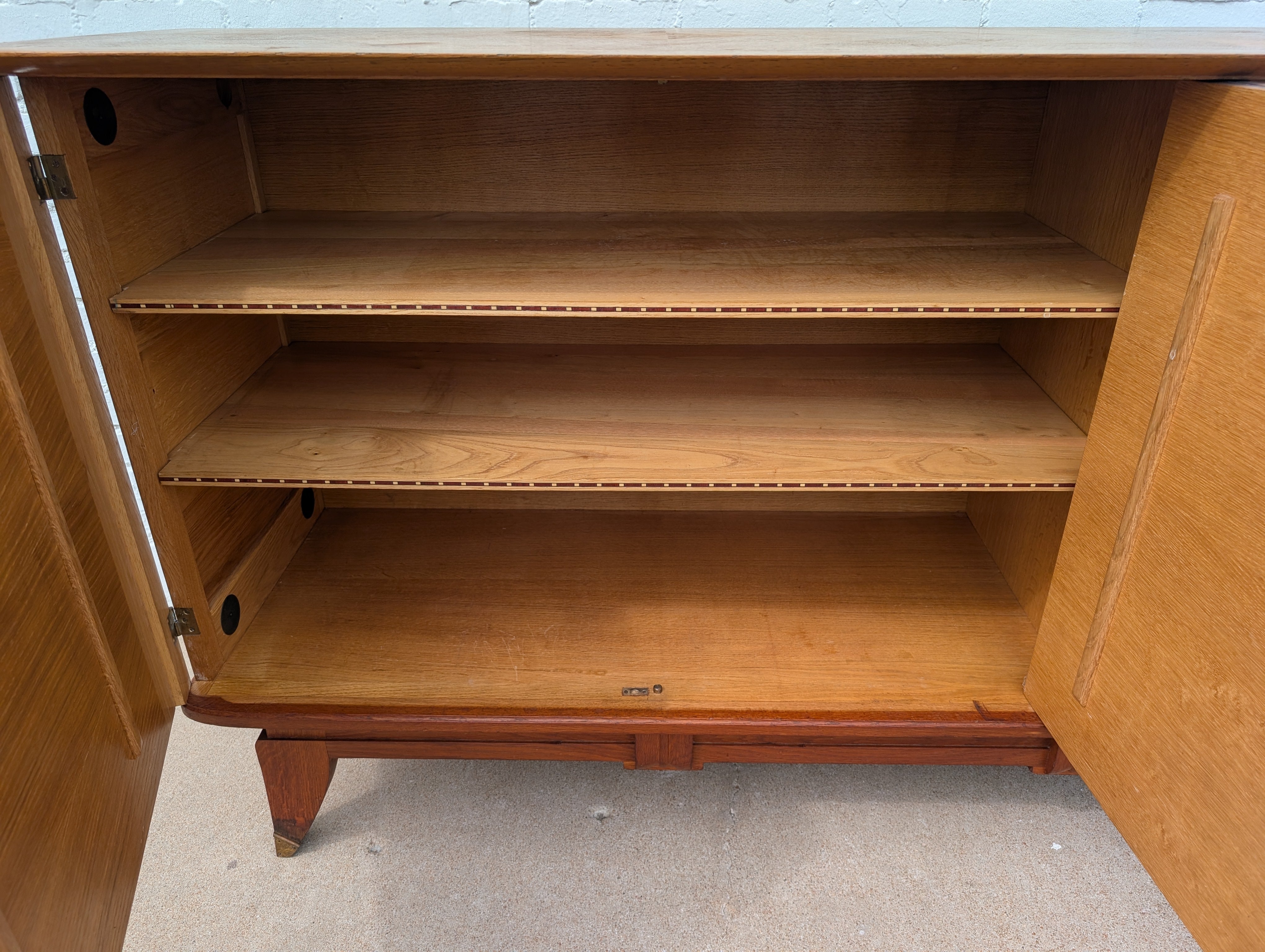 French Modern 1940s Oak Sideboard