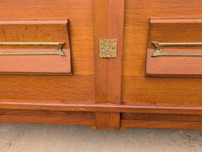 French Modern 1940s Oak Sideboard