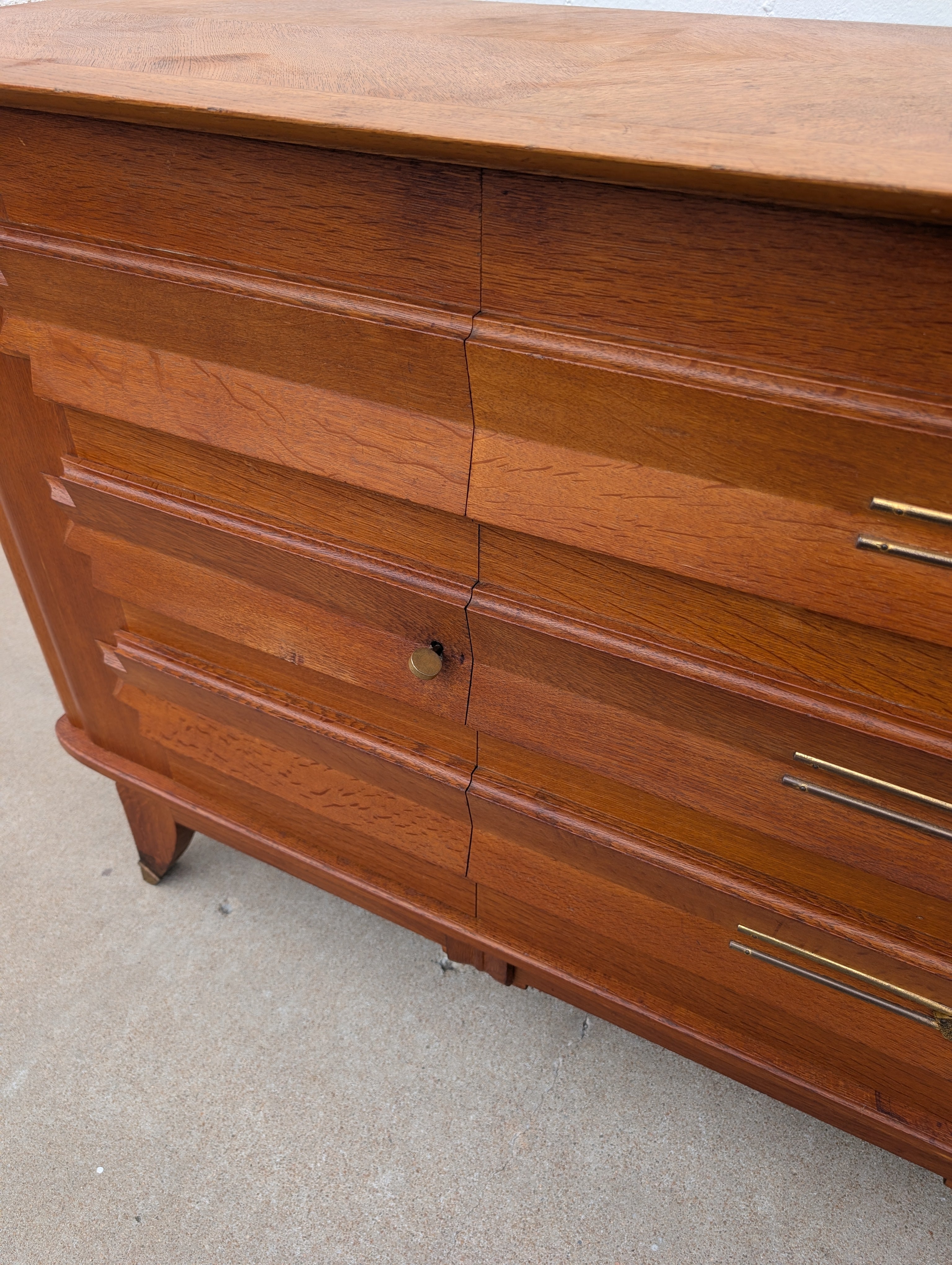 French Modern 1940s Oak Sideboard