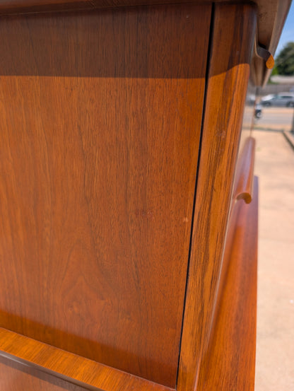 Mid Century Modern Sculptural Walnut Dresser by United