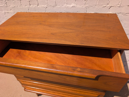 Mid Century Modern Sculptural Walnut Dresser by United