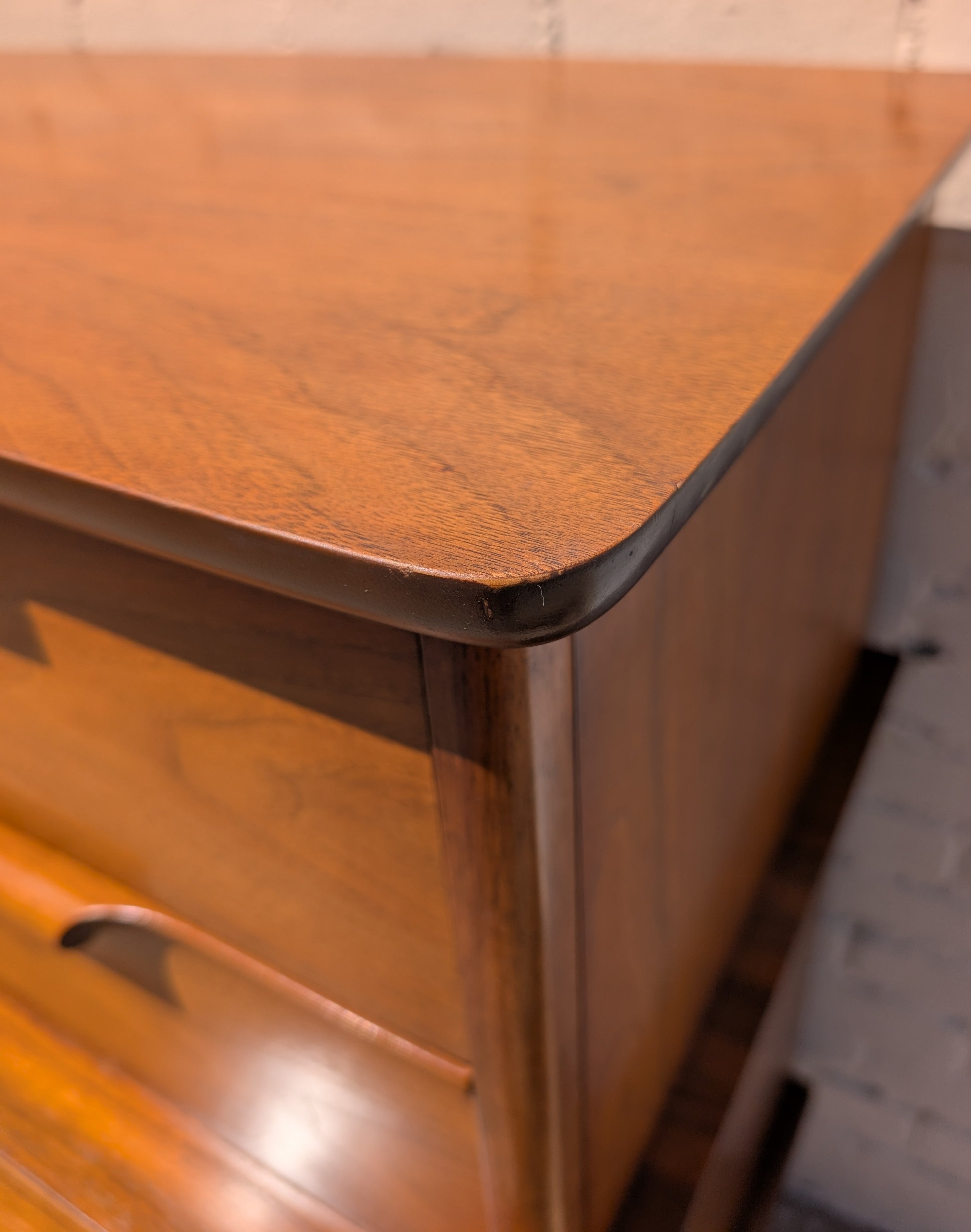 Mid Century Modern Sculptural Walnut Dresser by United