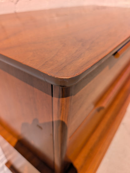 Mid Century Modern Sculptural Walnut Dresser by United