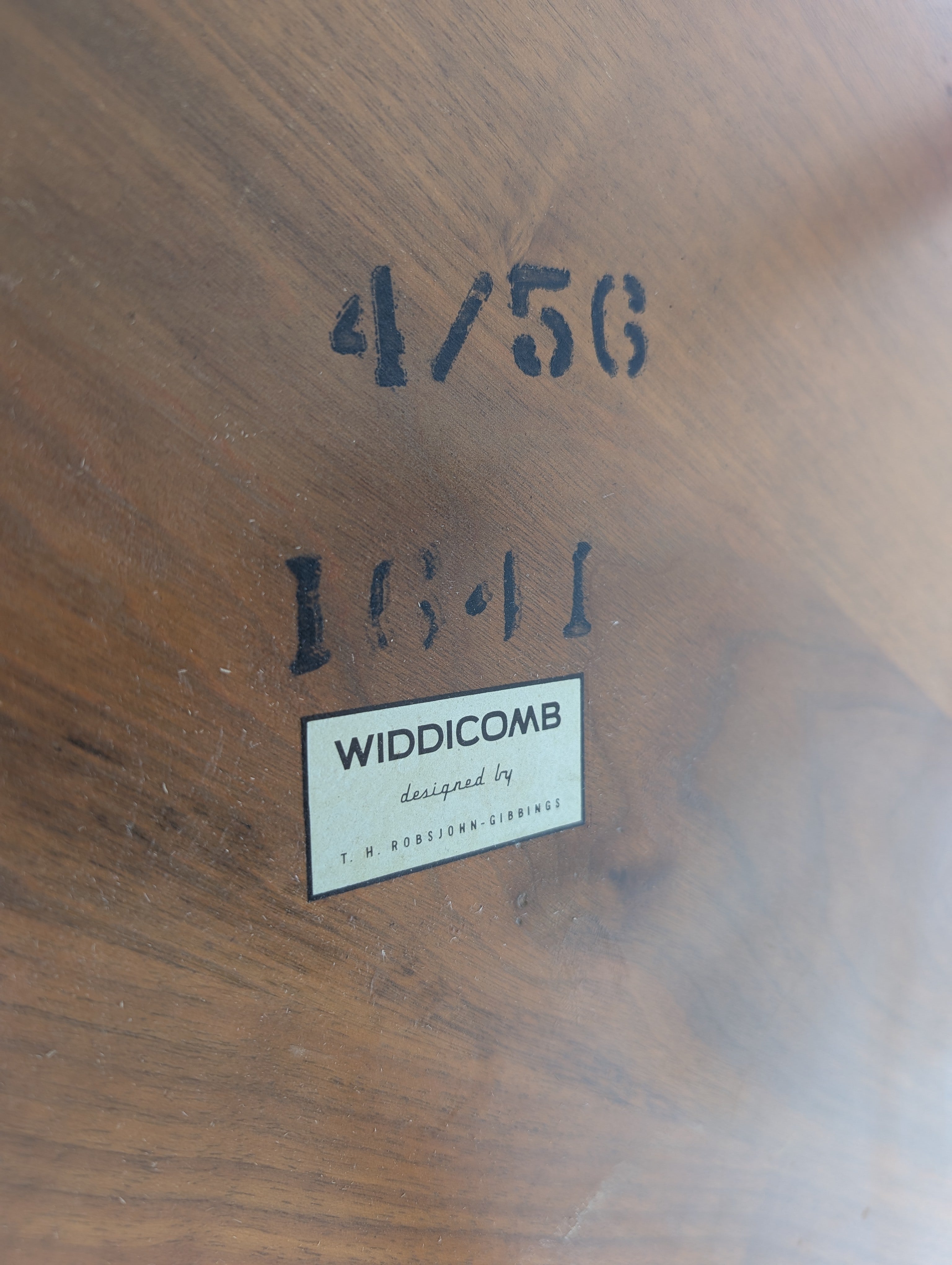 Mid Century Modern Widdicomb Walnut Side Table by T H Robsjohn Gibbings