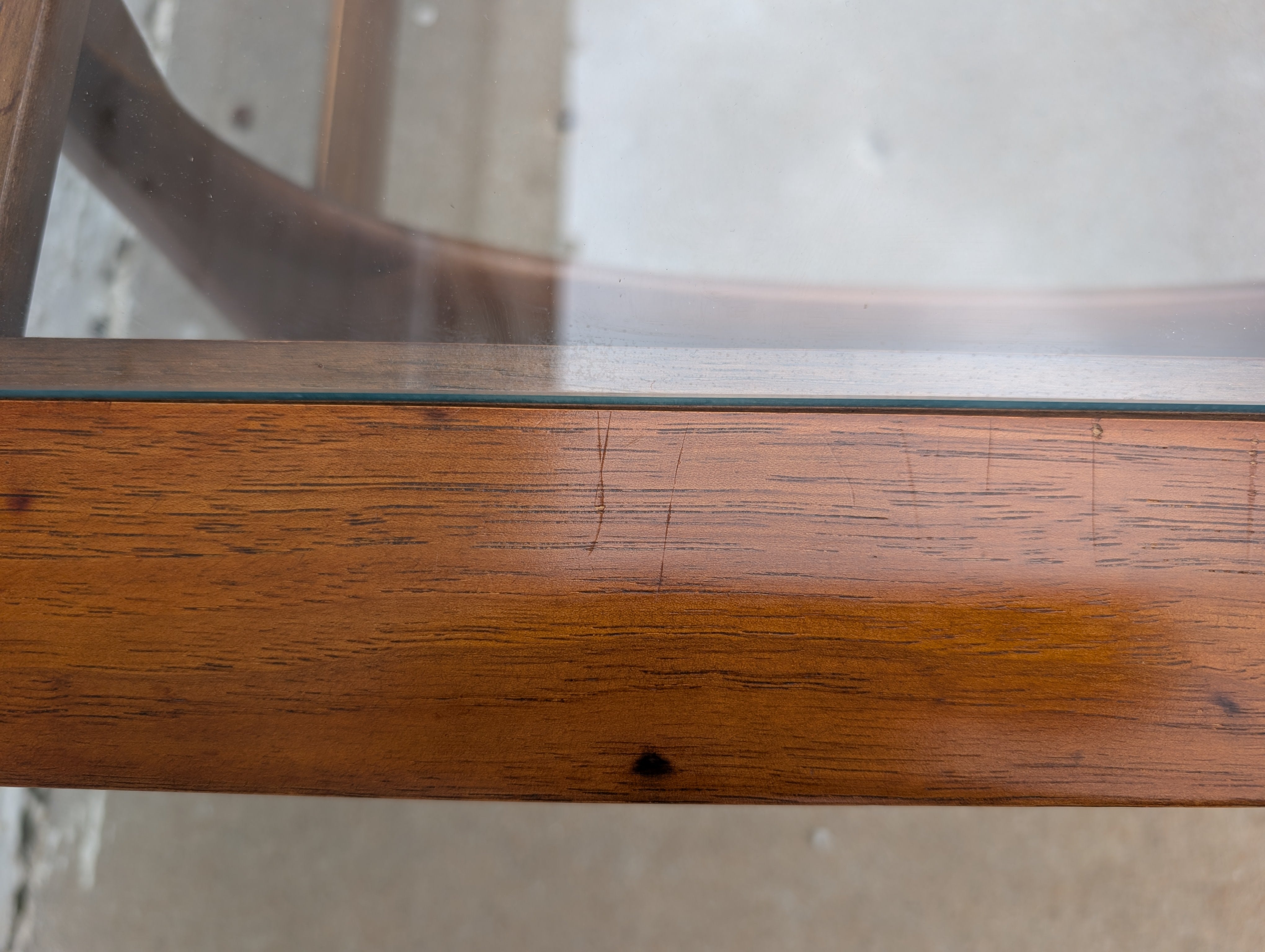 Mid Century Modern Lane Silhouette Walnut and Glass Coffee Table