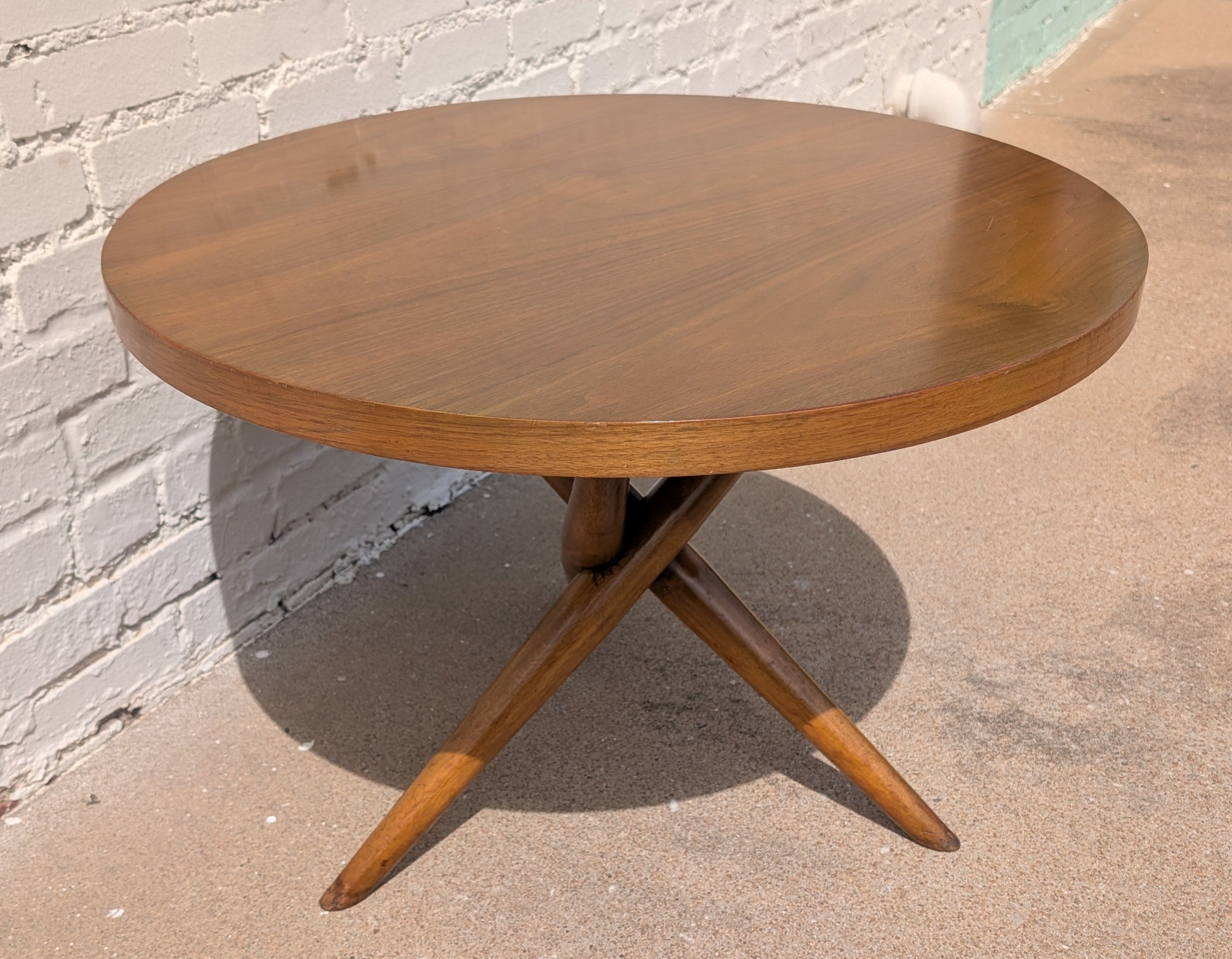 Mid Century Modern Widdicomb Walnut Side Table by T H Robsjohn Gibbings