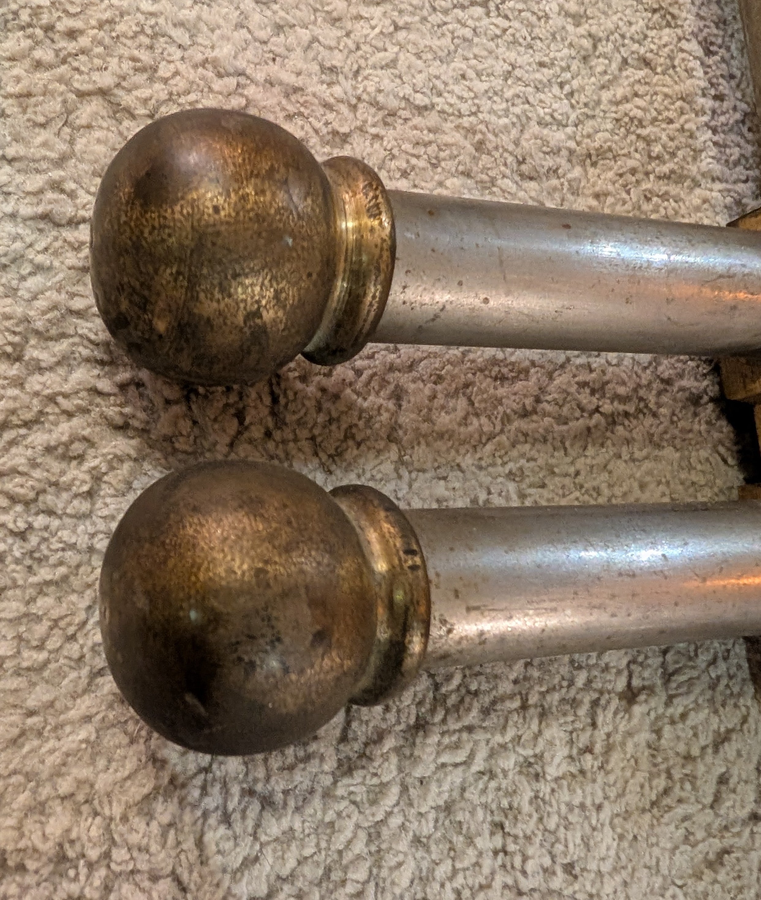 Mid Century Modern Stainless Steel and Solid Brass Mirror Attributed to John Vesey