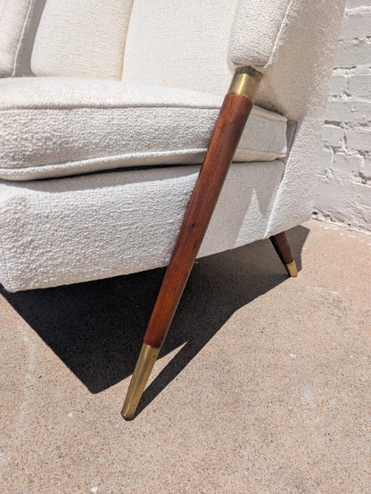 Mid Century Modern Karpen Walnut Trim Side Chairs