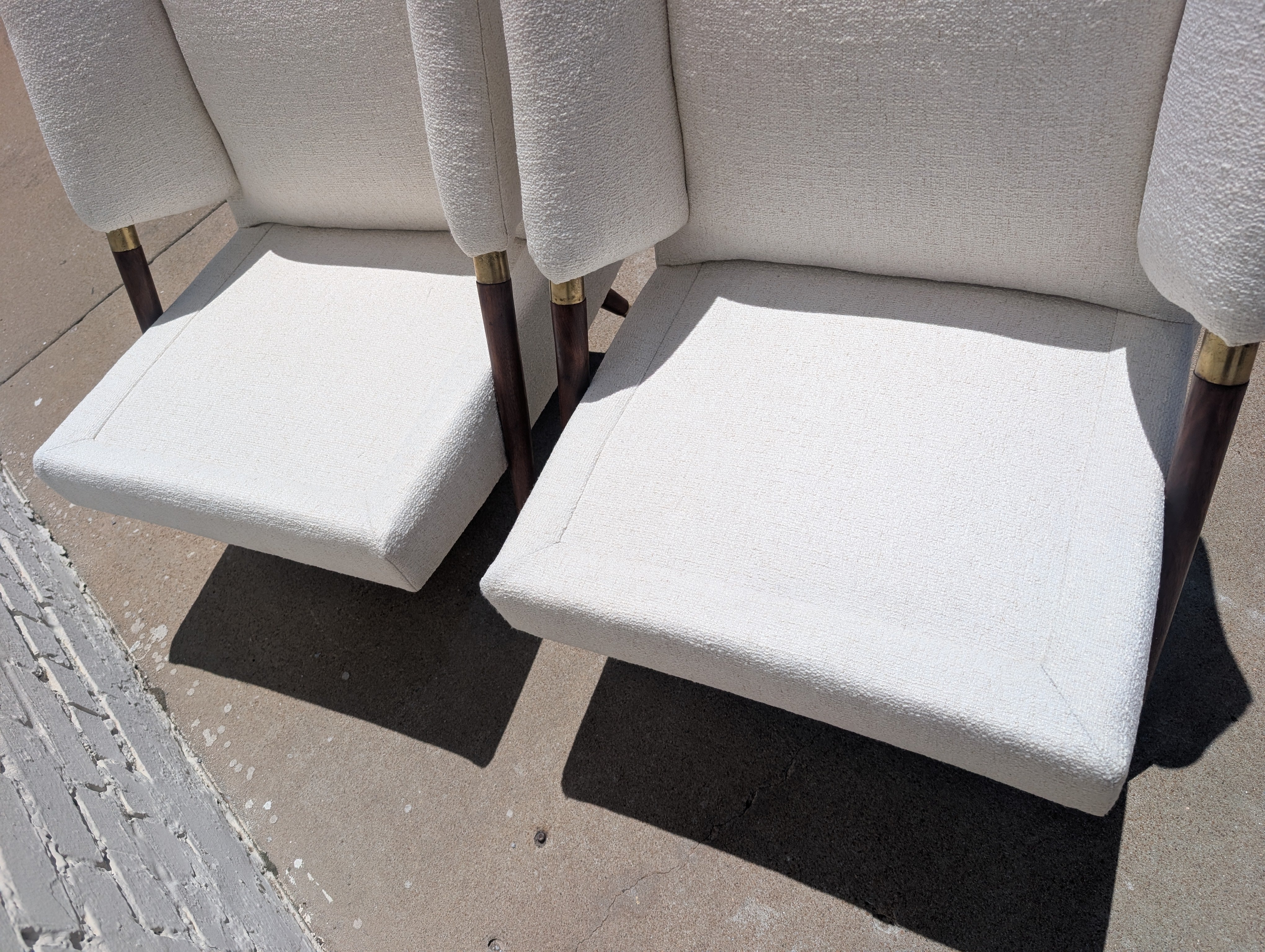 Mid Century Modern Karpen Walnut Trim Side Chairs