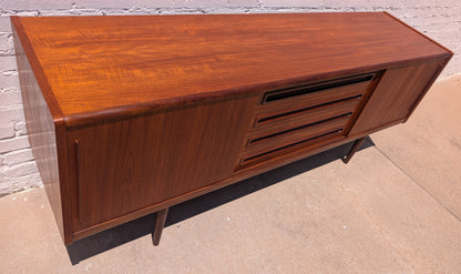 Mid Century Danish Modern Teak Credenza Attributed to Johannes Andersen