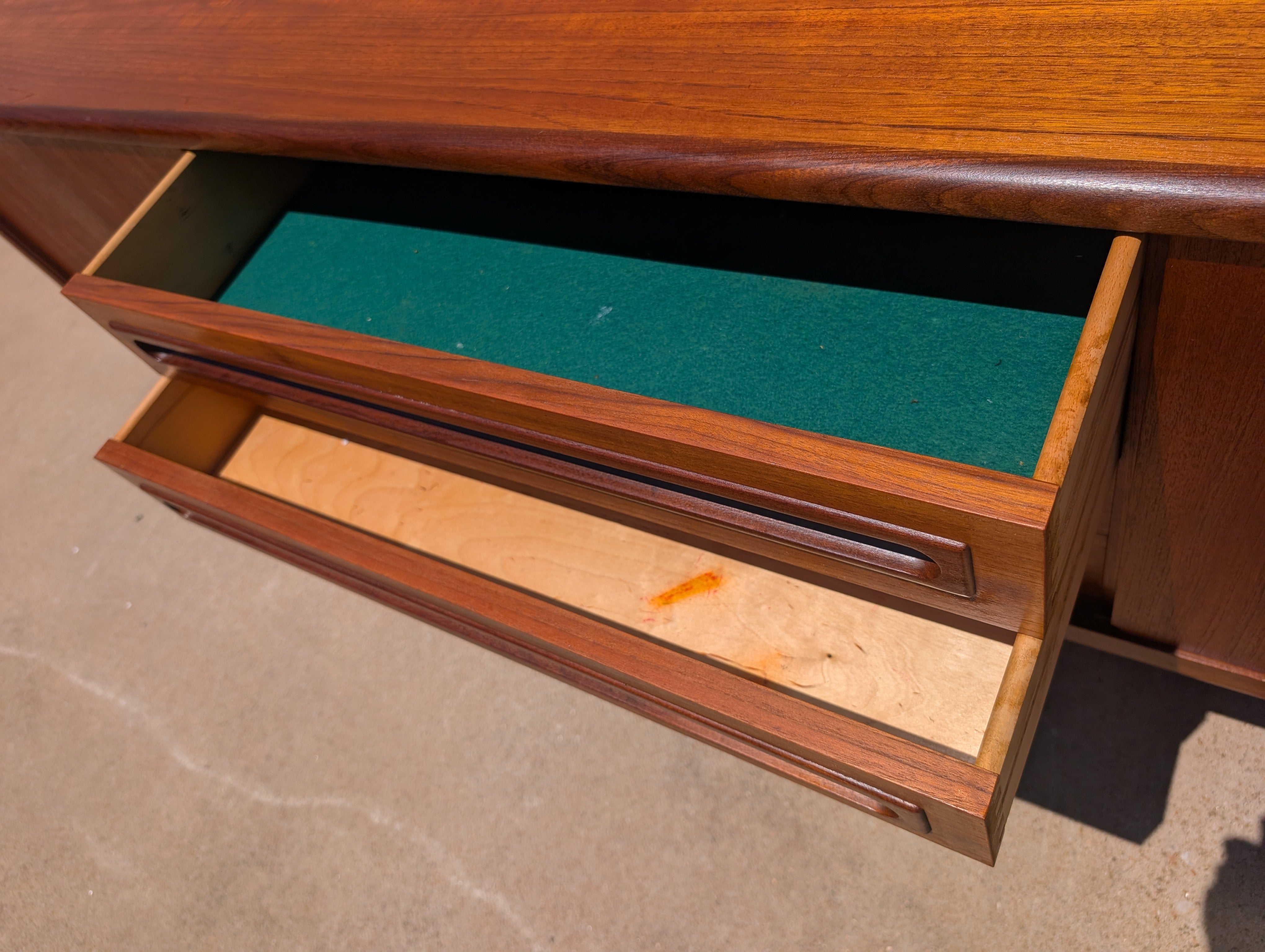 Mid Century Danish Modern Teak Credenza Attributed to Johannes Andersen