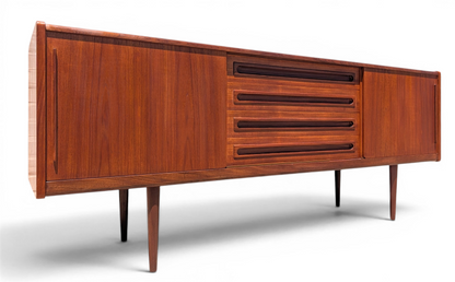 Mid Century Danish Modern Teak Credenza Attributed to Johannes Andersen
