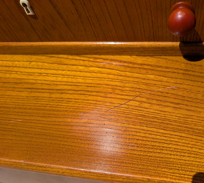 Swedish Oak and Elm Modern Sideboard