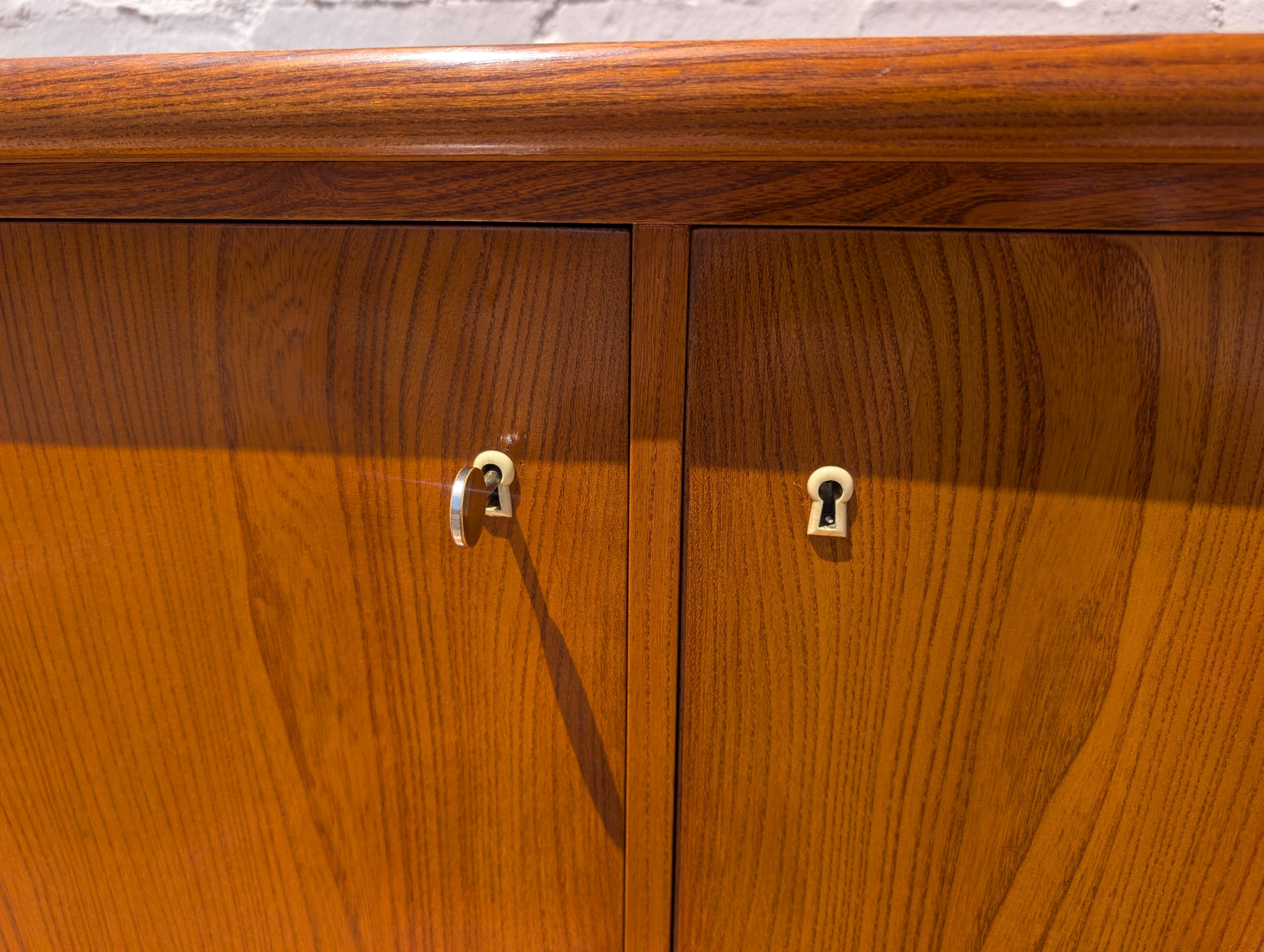 Swedish Oak and Elm Modern Sideboard