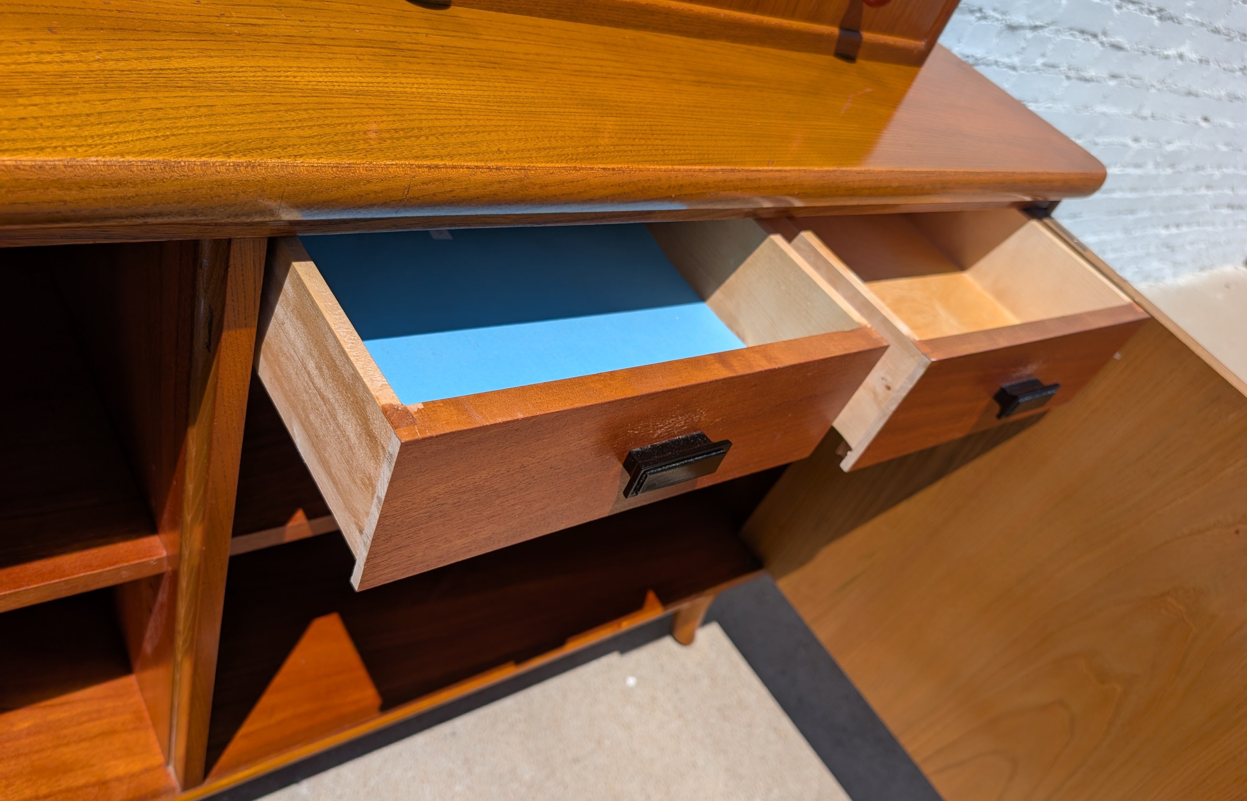 Swedish Oak and Elm Modern Sideboard