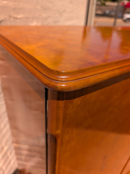 Scandinavian Art Deco Birch and Oak Cabinet