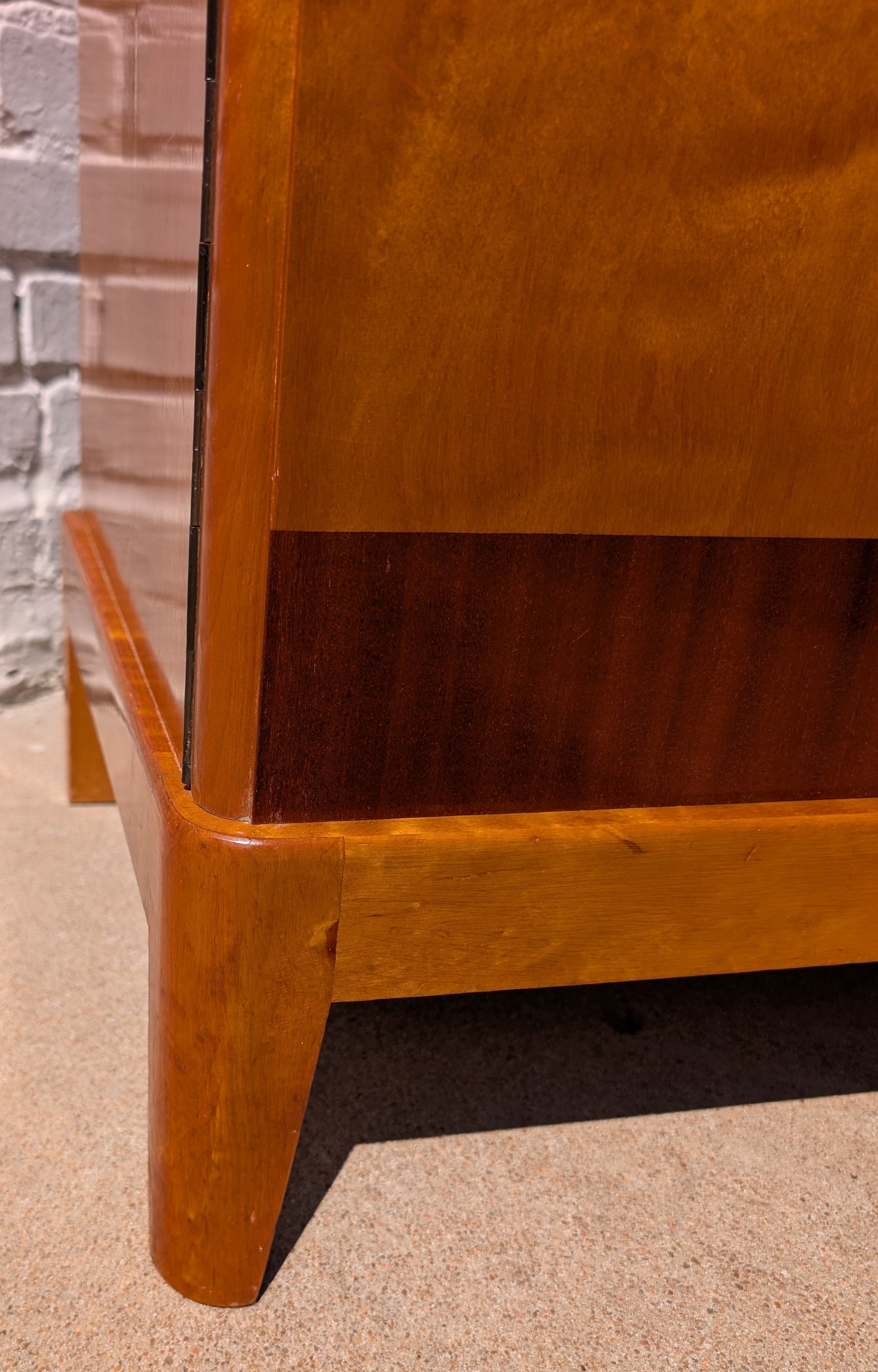 Scandinavian Art Deco Birch and Oak Cabinet