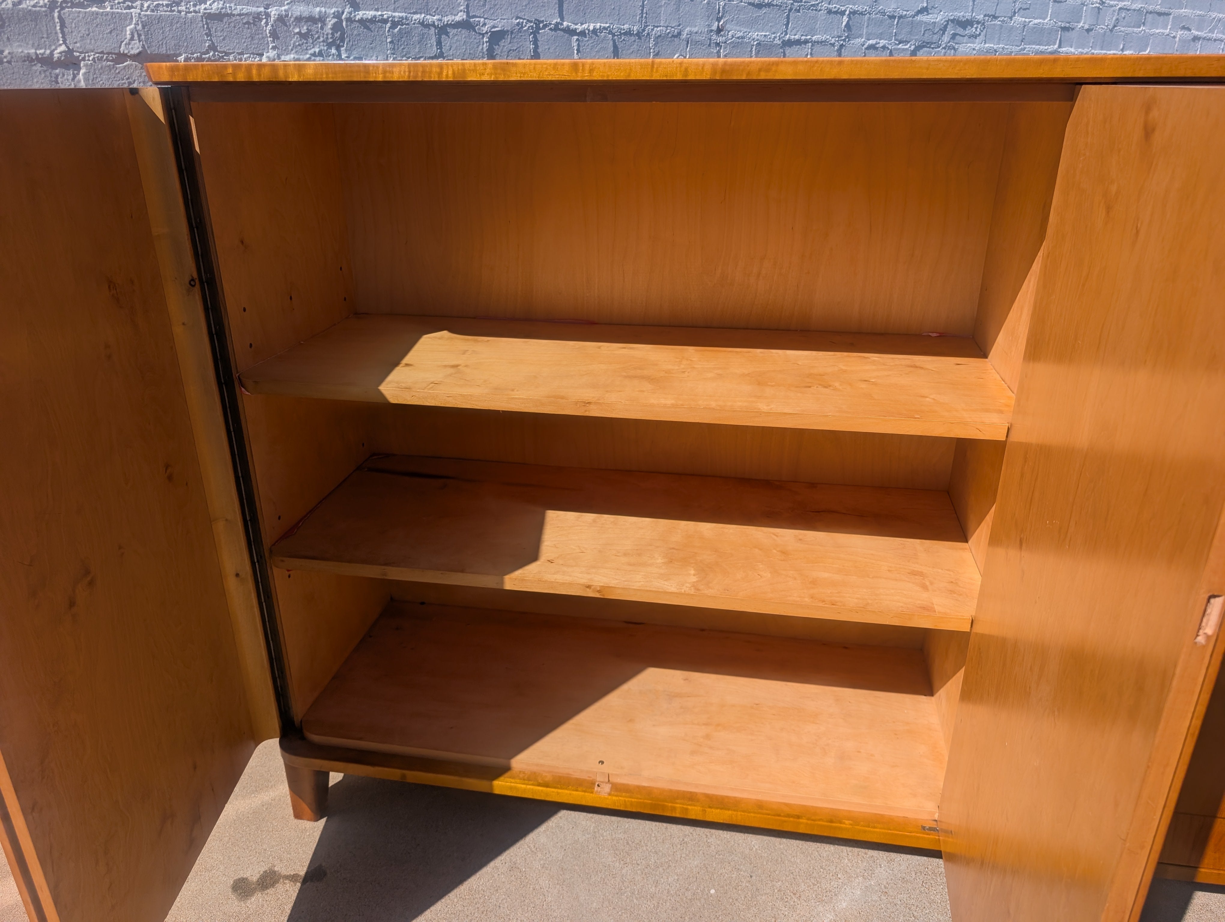Modern Swedish Art Deco Birch and Elm Cabinet