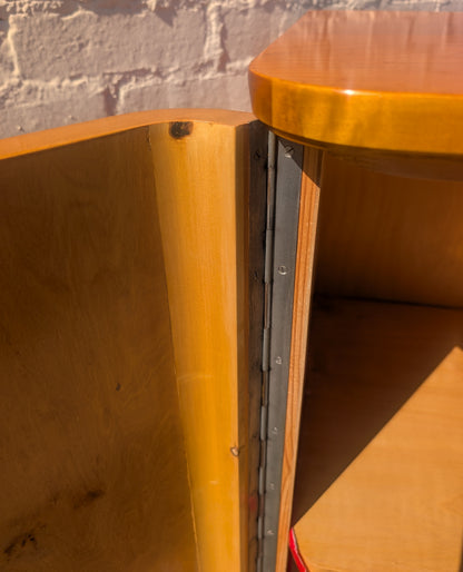Modern Swedish Art Deco Birch and Elm Cabinet