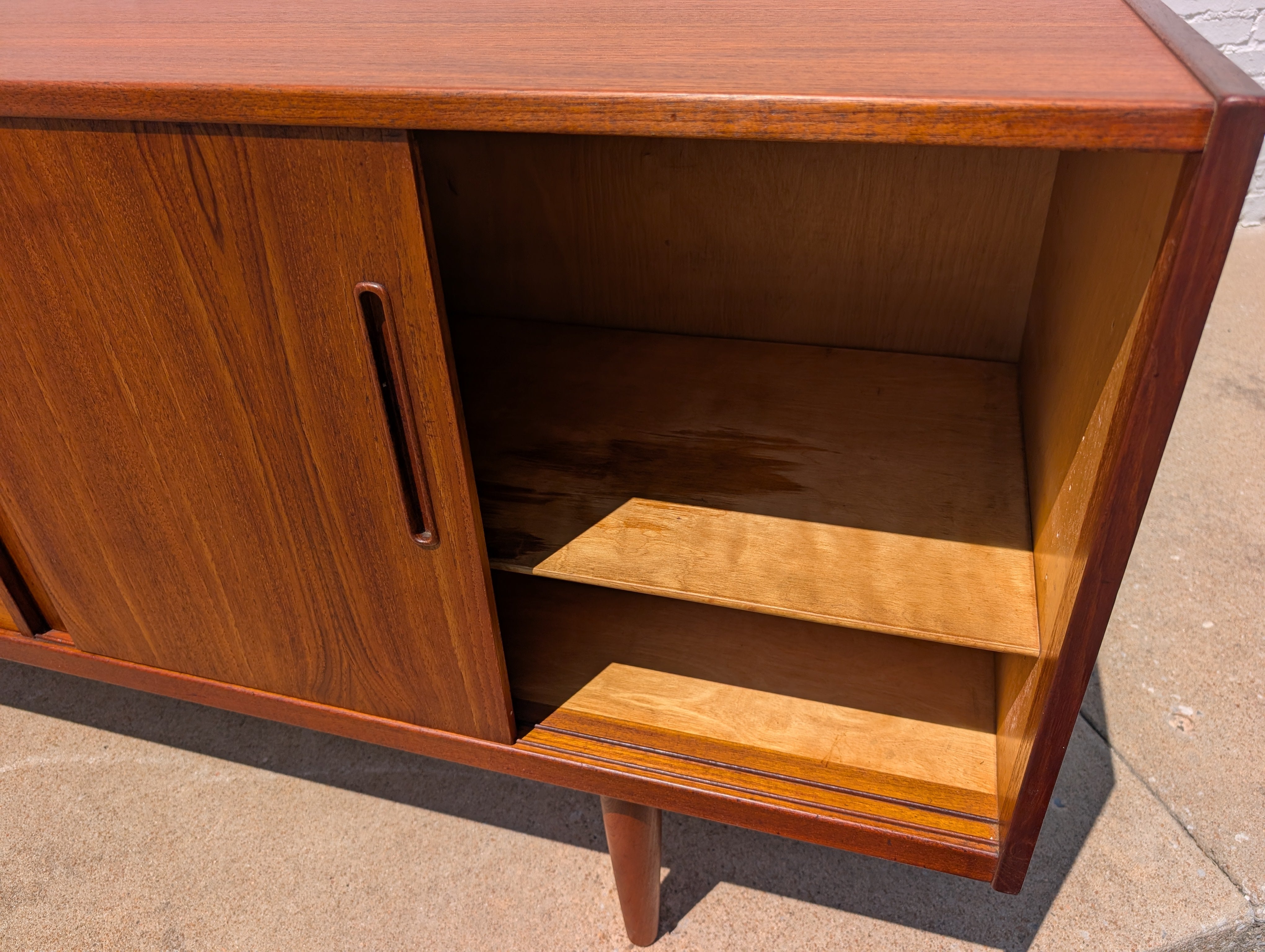 Mid Century Danish Modern Teak Credenza by Nils Jonsson for Troeds