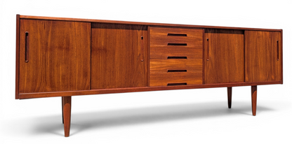 Mid Century Danish Modern Teak Credenza by Nils Jonsson for Troeds