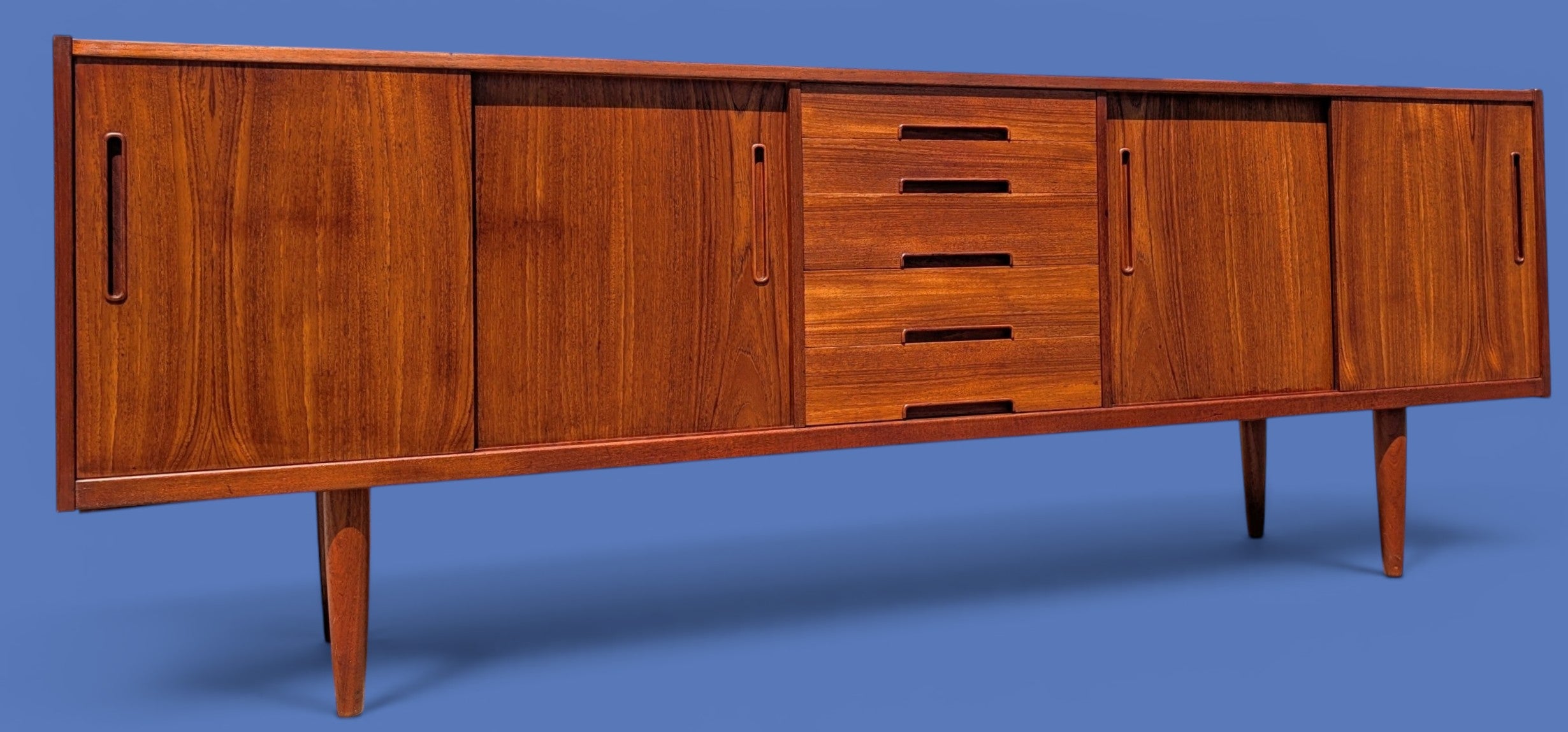 Mid Century Danish Modern Teak Credenza by Nils Jonsson for Troeds