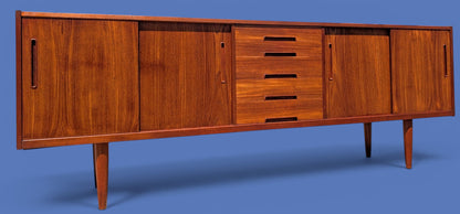 Mid Century Danish Modern Teak Credenza by Nils Jonsson for Troeds