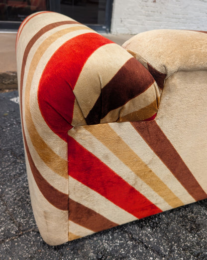 Mid Century Modern Schweiger Velvet Teddy Bear Loveseat