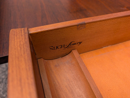 Mid Century Modern Walnut Roll Top Desk by Sligh Lowry
