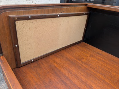 Mid Century Modern Walnut Roll Top Desk by Sligh Lowry