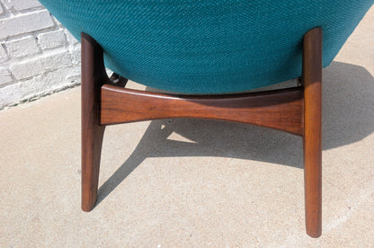 Mid Century Modern Adrian Pearsall Lounge Chair and Ottoman