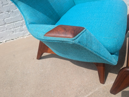 Mid Century Modern Adrian Pearsall Lounge Chair and Ottoman
