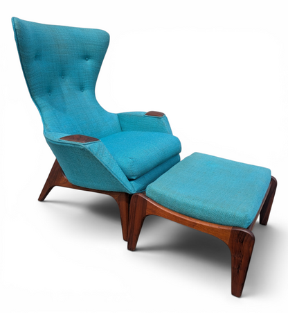 Mid Century Modern Adrian Pearsall Lounge Chair and Ottoman