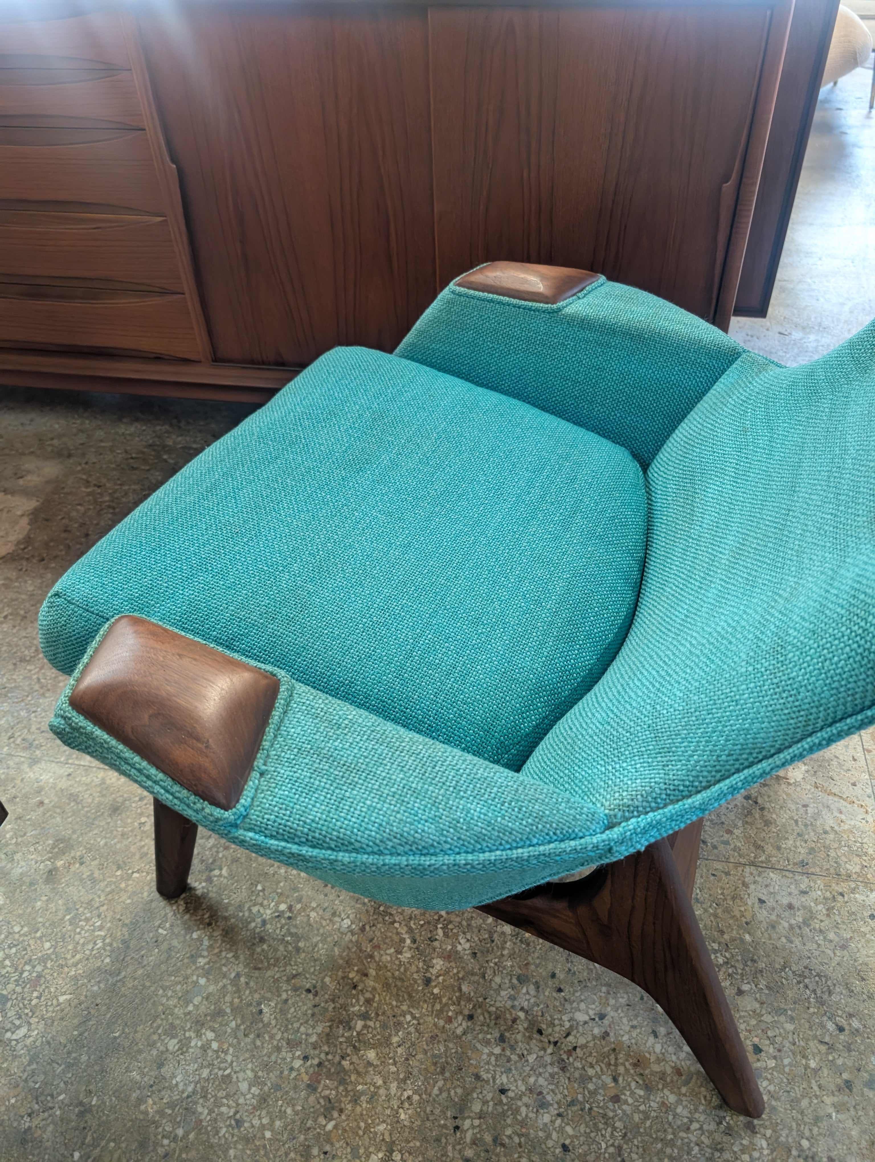 Mid Century Modern Adrian Pearsall Lounge Chair and Ottoman