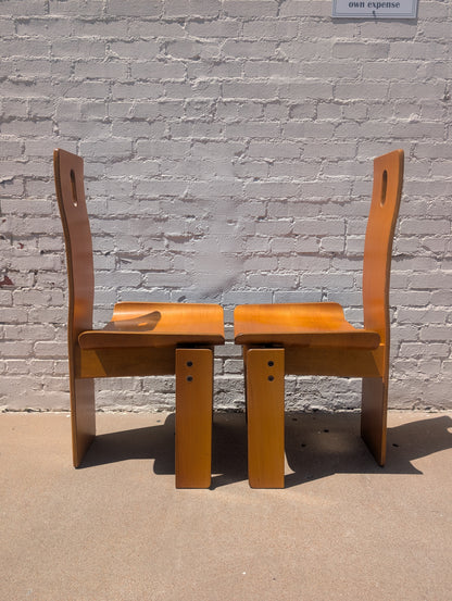 Mid Century Italian Modern Bentwood Dining Chairs Attributed to Edoardo Landi for Nikol International